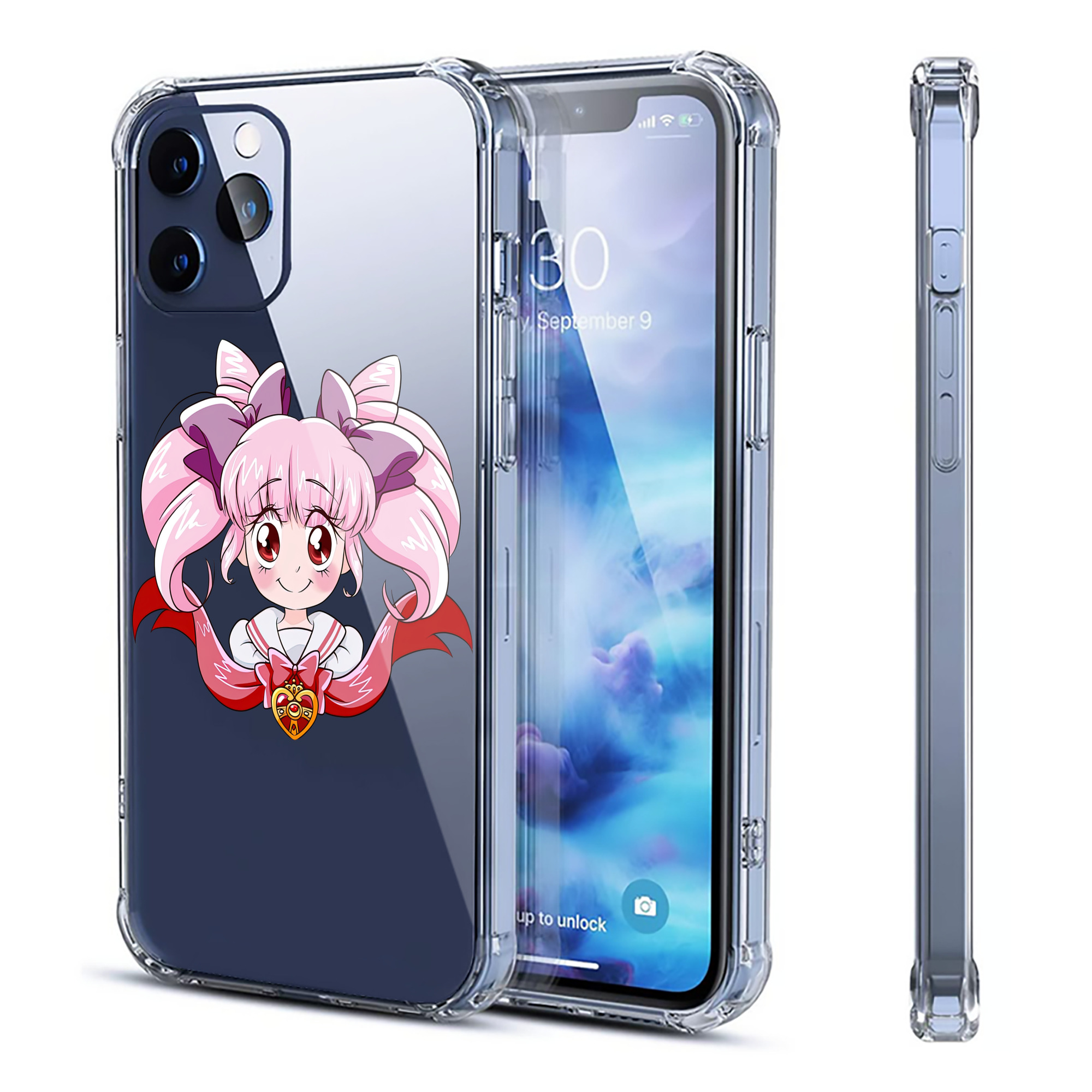 （画像用） 美少女戦士セーラームーン ちびうさ Sailor Moon Chibiusa Tsukino Usagi Small Lady Serenity 【iPhone 12シリーズ対応】透明スマホケース（クリアソフトケース）
